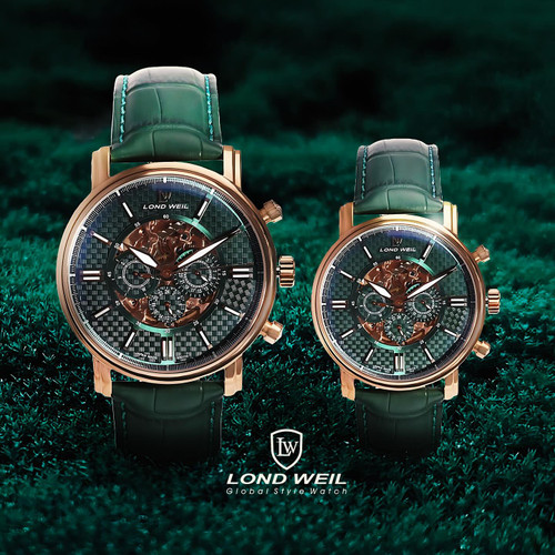 لوندویل اتوماتیک بند چرمی (بدون نیاز به باطری) کد 83011