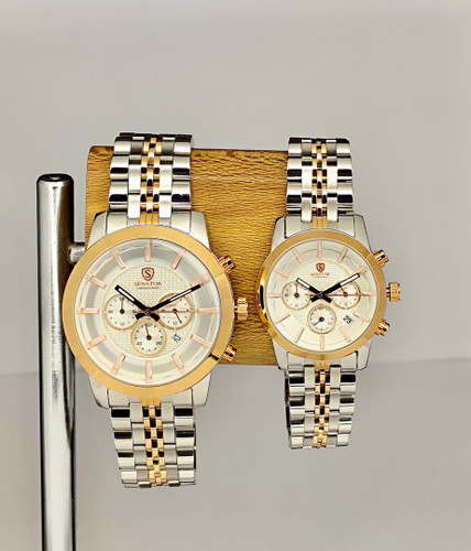 ساعت سناتور ست سه موتوره کرنوگراف فول استیل اورجینال