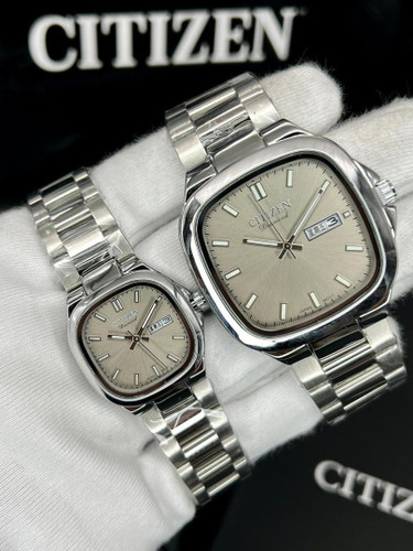 سیتی زن چهارگوش ست دوتقویم کوارتز