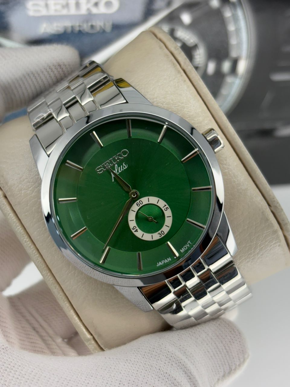 سیکو ست و تک مردانه استیل زیر ثانیه گرد