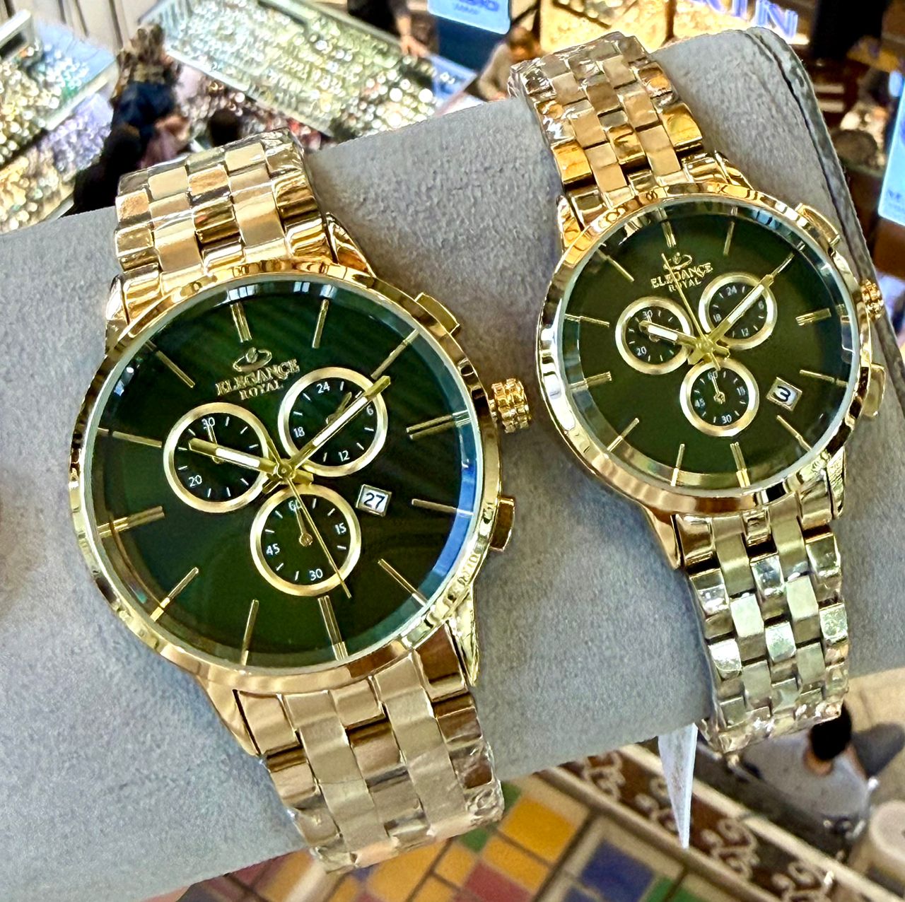 الگانس ست گرد طرح سه موتوره شیشه رنگی