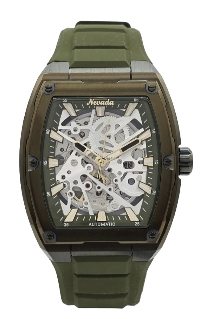 ساعت مچی مردانه نیوادا اتوماتیک بیضی 0114 بند رابر