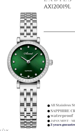 ساعت مچی زنانه اکسنت بسیار ظریف فول استیل دور نگین120019