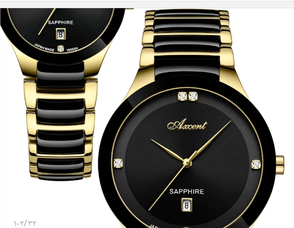 ساعت مچی اکسنت ست سرامیکی ضد خش 160054