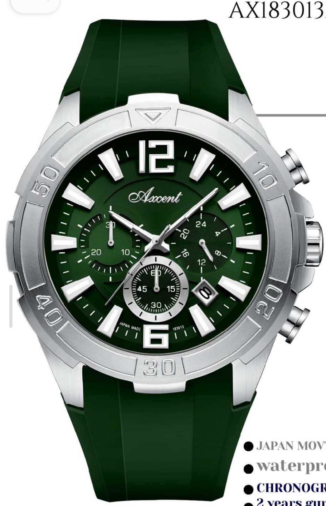 ساعت مچی مردانه اکسنت سه‌ موتوره کرنوگراف بند رابر 183013