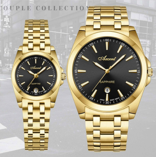 ساعت مچی اکسنت ست کلاسیک بند تیکه ای 160049