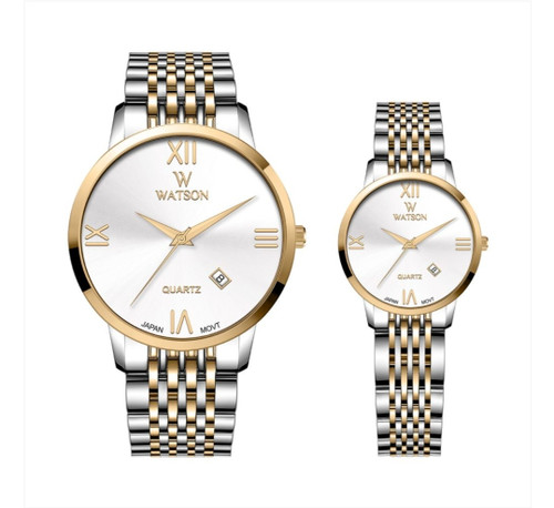 ساعت مچی ست و تک واتسون بند استیل کلاسیک 1127