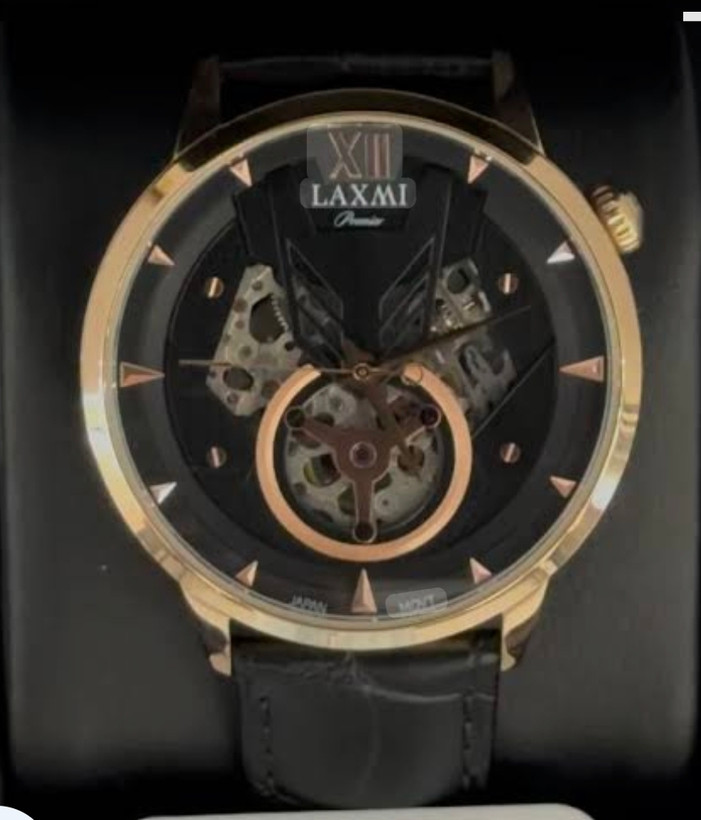 ساعت مچی لاکسمی مردانه اتوماتیک بند چرمی (بدون نیاز به باطری) کد 8801